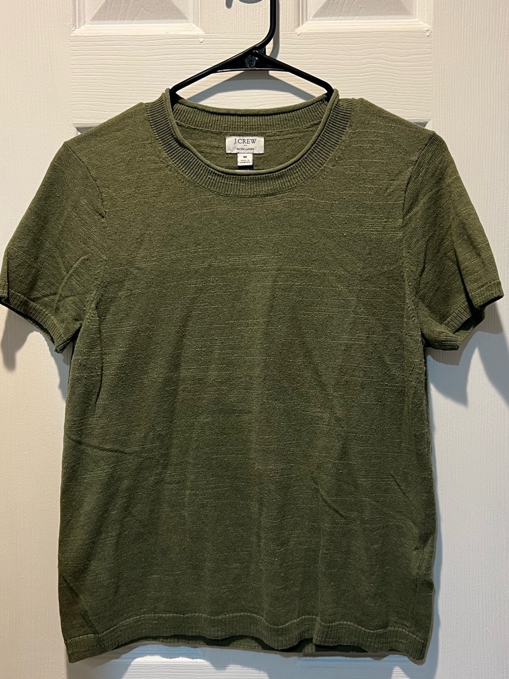 Women’s J. Crew Olive Short-Sleeve Crewneck Shirt